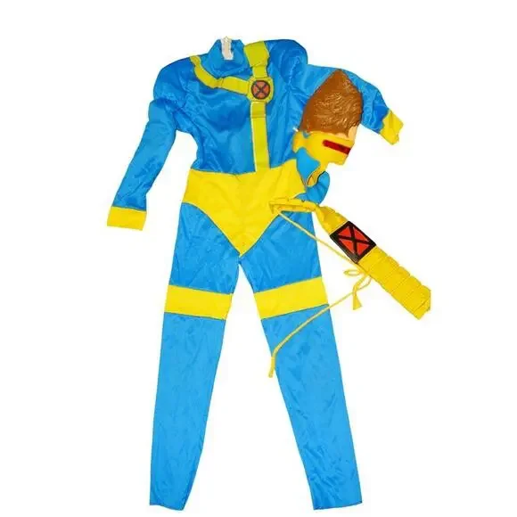 Vintage 1994 Marvel Comics Cyclops Costume X-Men Halloween Complete Set - Picture 2 of 16